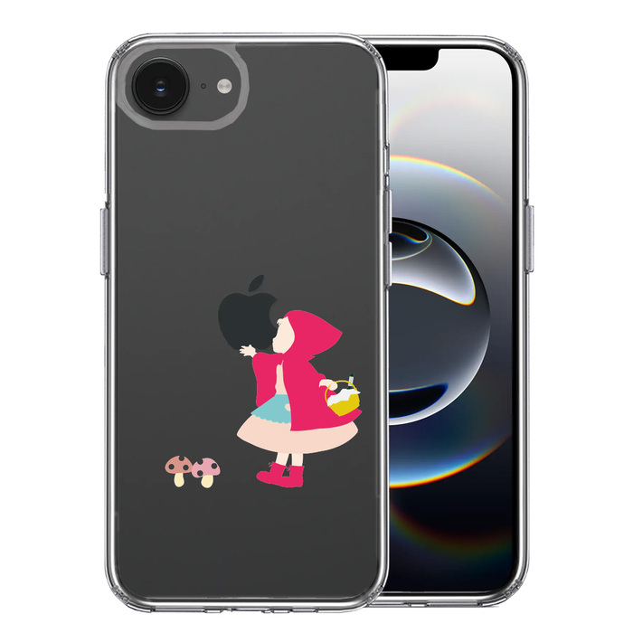 iPhone16e ケース クリア ジャケット 赤頭巾ちゃん スマホケース 側面ソフト 背面ハード ハイブリッド -0