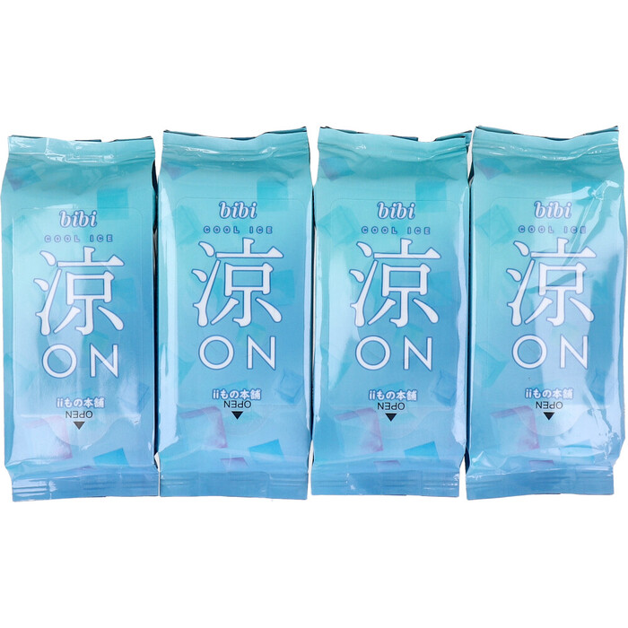 bibi 涼ON ひんやりシート ノンアルコール 顔 全身用シート ライムミントの香り 携帯用 7枚×4個入 12セット-2