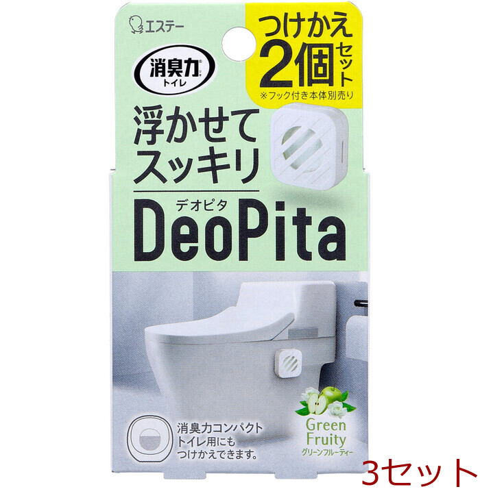 消臭力 DeoPita トイレ用 つけかえ グリーンフルーティー 2個セット 3セット-0
