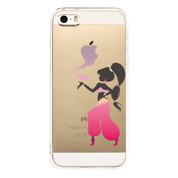 iPhone5 iPhone5s ケース クリア アラジンと魔法のランプ ピンク スマホケース ハード スマホケース ハード-1