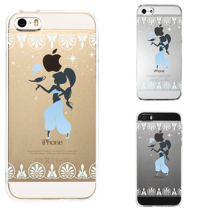 iPhone5 iPhone5s ケース クリア アラジンと魔法のランプ ブルー スマホケース ハード スマホケース ハード-0