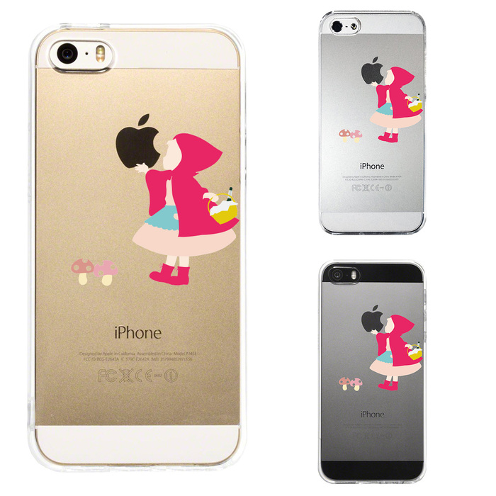 iPhone5 iPhone5s ケース クリア 赤ずきんちゃん スマホケース ハード スマホケース ハード-0