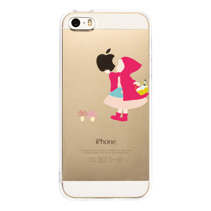iPhone5 iPhone5s ケース クリア 赤ずきんちゃん スマホケース ハード スマホケース ハード-1