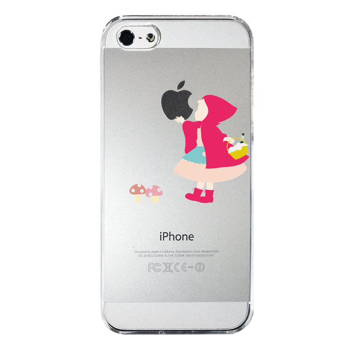 iPhone5 iPhone5s ケース クリア 赤ずきんちゃん スマホケース ハード スマホケース ハード-2