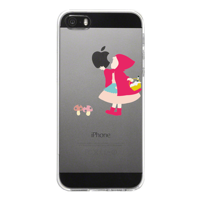 iPhone5 iPhone5s ケース クリア 赤ずきんちゃん スマホケース ハード スマホケース ハード-3