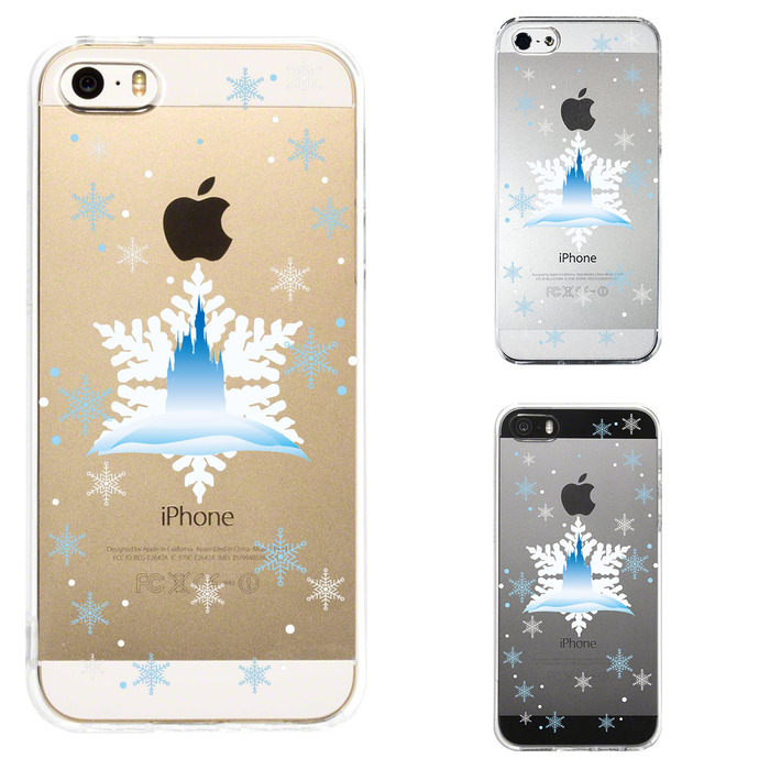 iPhone5 iPhone5s ケース クリア シンデレラ城 スマホケース ハード スマホケース ハード-0