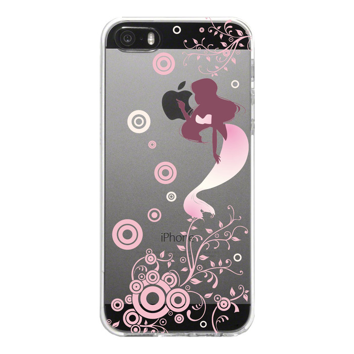 iPhone5 iPhone5s ケース クリア 人魚姫 ピンク スマホケース ハード スマホケース ハード-3