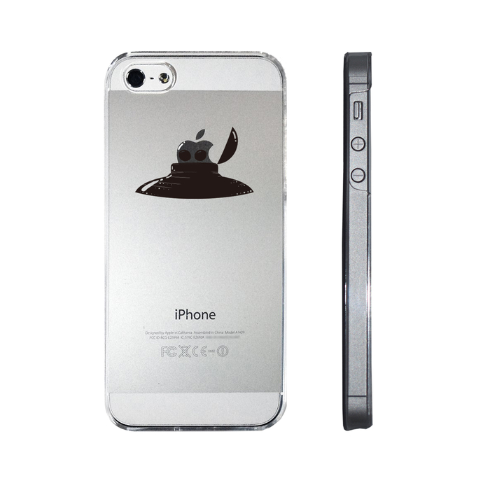 iPhone5 iPhone5s ケース クリア UFO 偵察 スマホケース ハード スマホケース ハード-1