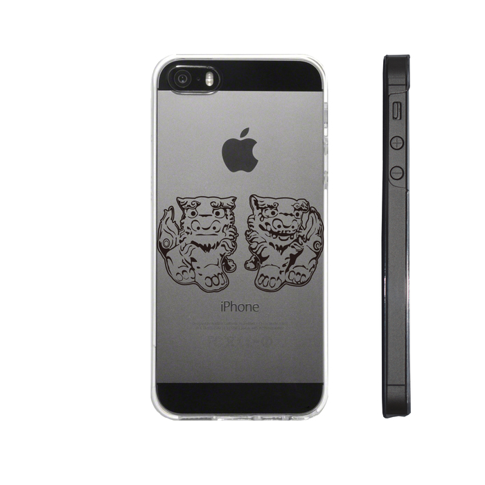 iPhone5 iPhone5s ケース クリア シーサー スマホケース ハード スマホケース ハード-2