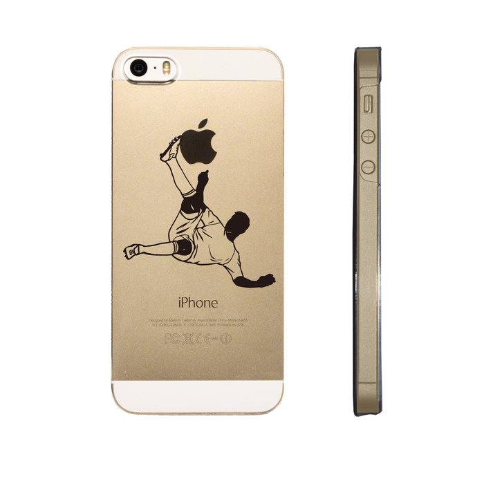 iPhone5 iPhone5s ケース クリア サッカー オーバーヘッドシュート スマホケース ハード スマホケース ハード-0