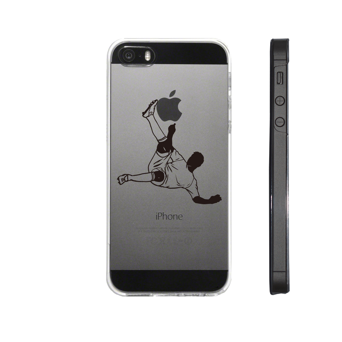 iPhone5 iPhone5s ケース クリア サッカー オーバーヘッドシュート スマホケース ハード スマホケース ハード-2