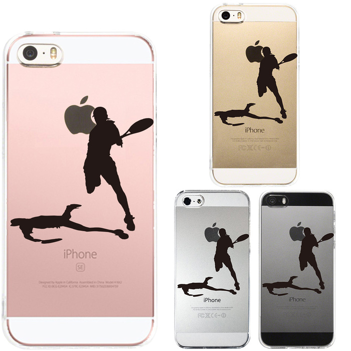 iPhone5 iPhone5s ケース クリア テニス スマッシュ スマホケース ハード スマホケース ハード-0