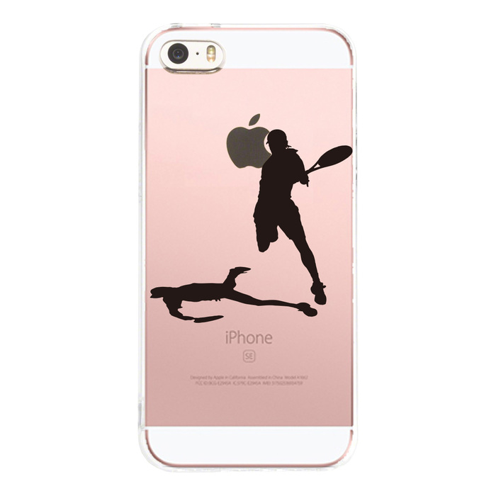 iPhone5 iPhone5s ケース クリア テニス スマッシュ スマホケース ハード スマホケース ハード-1