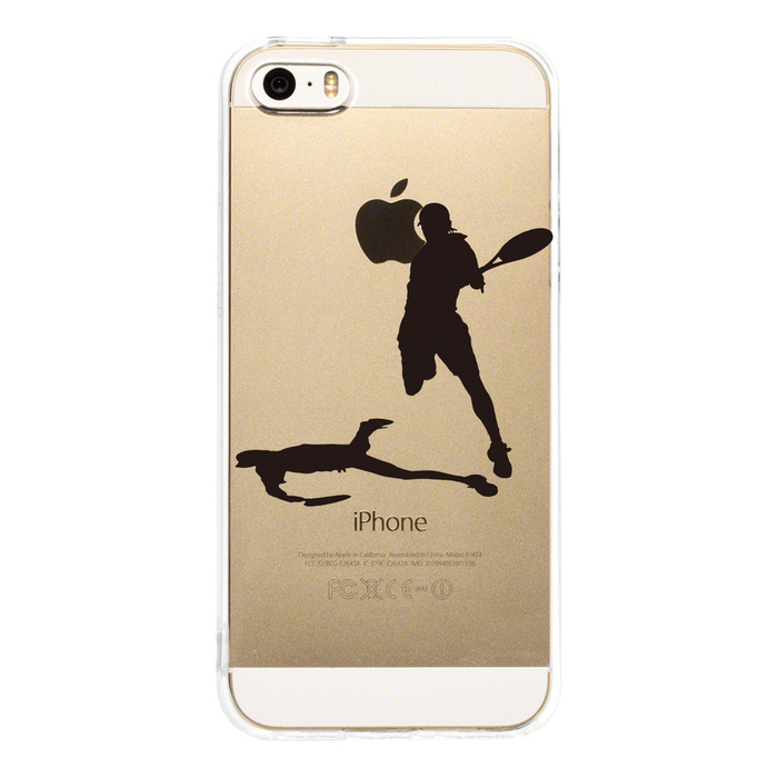 iPhone5 iPhone5s ケース クリア テニス スマッシュ スマホケース ハード スマホケース ハード-2