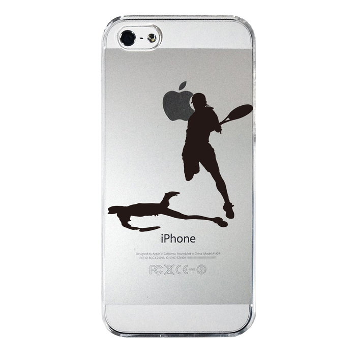 iPhone5 iPhone5s ケース クリア テニス スマッシュ スマホケース ハード スマホケース ハード-3