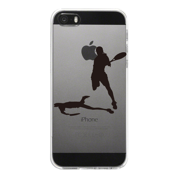 iPhone5 iPhone5s ケース クリア テニス スマッシュ スマホケース ハード スマホケース ハード-4