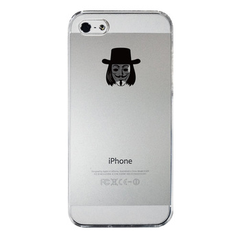 iPhone5 iPhone5s ケース クリア アノニマス マーク スマホケース ハード スマホケース ハード-3