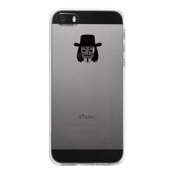 iPhone5 iPhone5s ケース クリア アノニマス マーク スマホケース ハード スマホケース ハード-4
