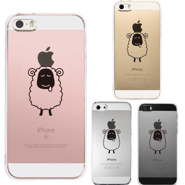 iPhone5 iPhone5s ケース クリア ひつじ スマホケース ハード スマホケース ハード-0