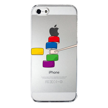 iPhone5 iPhone5s ケース クリア ダルマ落とし カラー スマホケース ハード スマホケース ハード-3