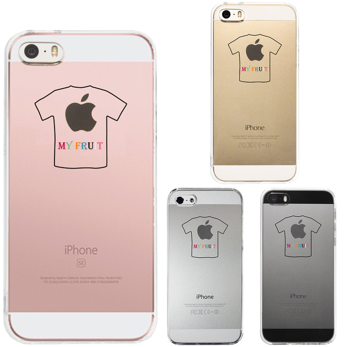 iPhone5 iPhone5s ケース クリア 果物Tシャツ スマホケース ハード スマホケース ハード-0