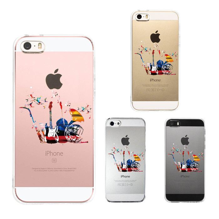 iPhone5 iPhone5s ケース クリア 楽器 たち