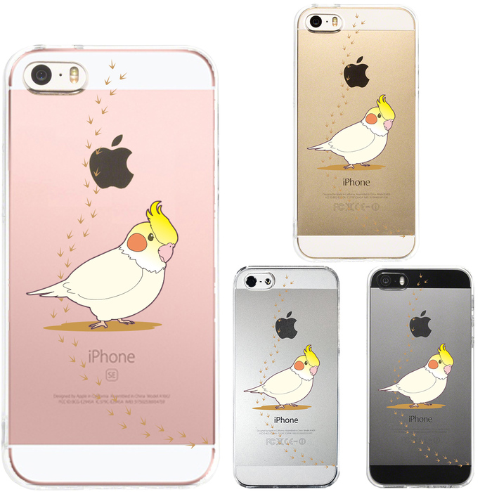 iPhone5 iPhone5s ケース クリア インコ 足