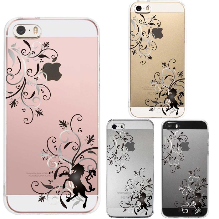 iPhone5 iPhone5s ケース クリア フローラル