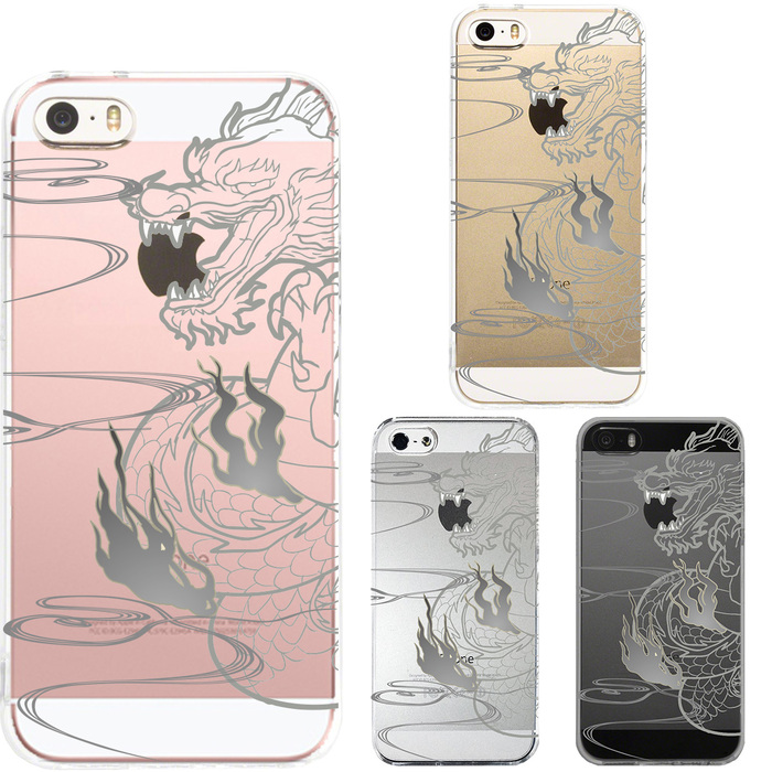 iPhone5 iPhone5s ケース クリア 龍 1 ス