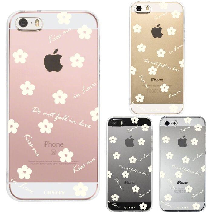 iPhone5 iPhone5s ケース クリア フラワー 
