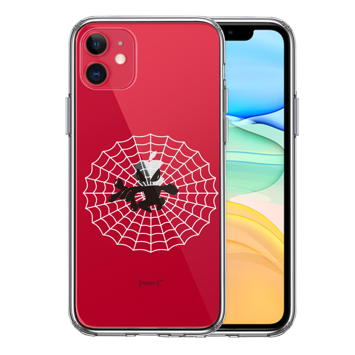 iPhone11 ケース クリア 映画パロディ 蜘蛛男 2 