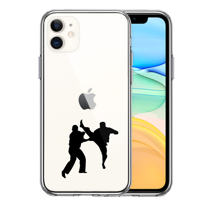 iPhone11 ケース クリア 空手 スマホケース 側面ソ