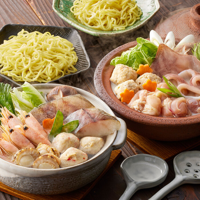 鶏白湯鍋&海鮮ちゃんこ鍋 食べ比べセット 個食用 鶏白湯鍋セ