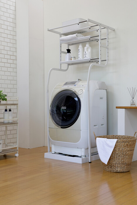 立て掛け洗濯機ラック TKR 5718 WH-15