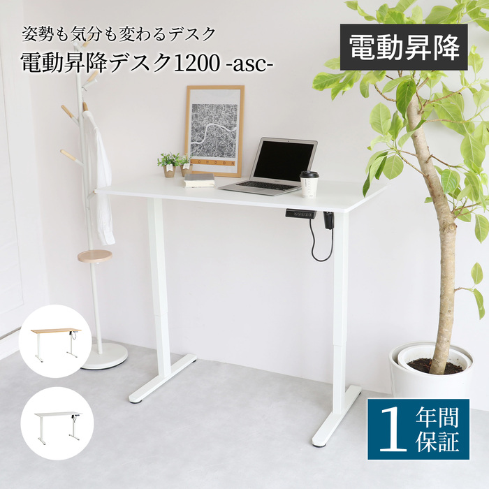 ICHIBA（市場） 暮らしにとけこむミニマルな電動昇降デスク 3890 電動