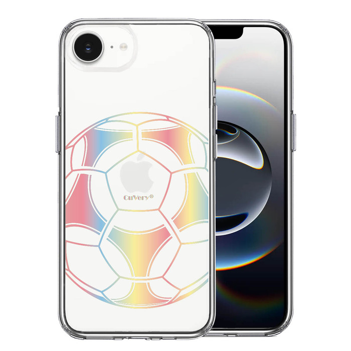 iPhone17e iPhone16e ケース クリア サッカーボール カラー