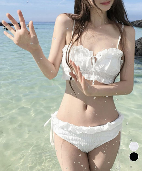フリルセパレート水着2点セットチェック柄 : まるっとくらしのお店