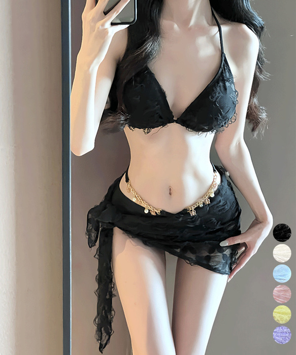 サテン セクシー水着3点セット ビキニレディース セクシー水着3点セット : まるっとくらしのお店