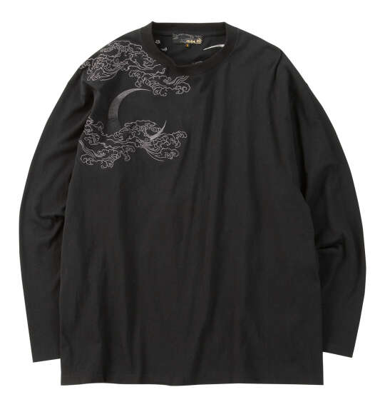 大きいサイズ 絡繰魂 龍逆鱗長袖Tシャツ 3L 4L 5L 6L ブラック