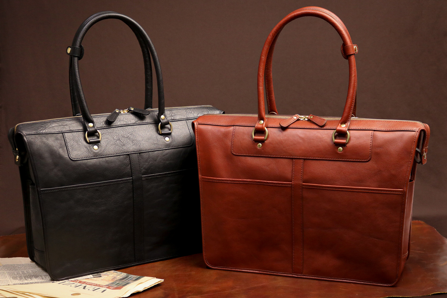 PORTER　ポーター　オールレザー　ブリーフケース　　ブラウン　レザー jb6191-02_1.jpg