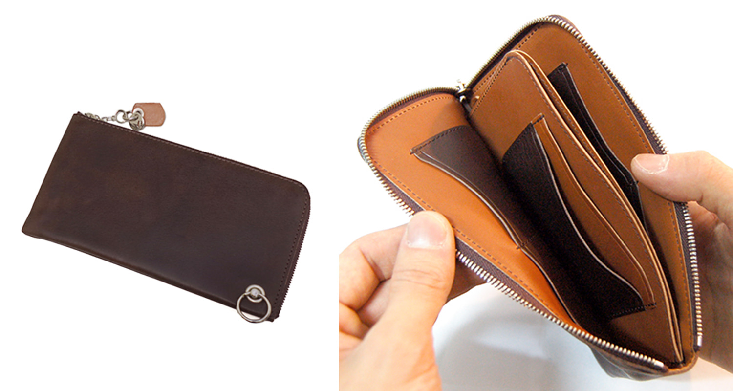 池之端銀革店 CRAMP cr-152 お札が折らずに入る イタリーレザー ミドル