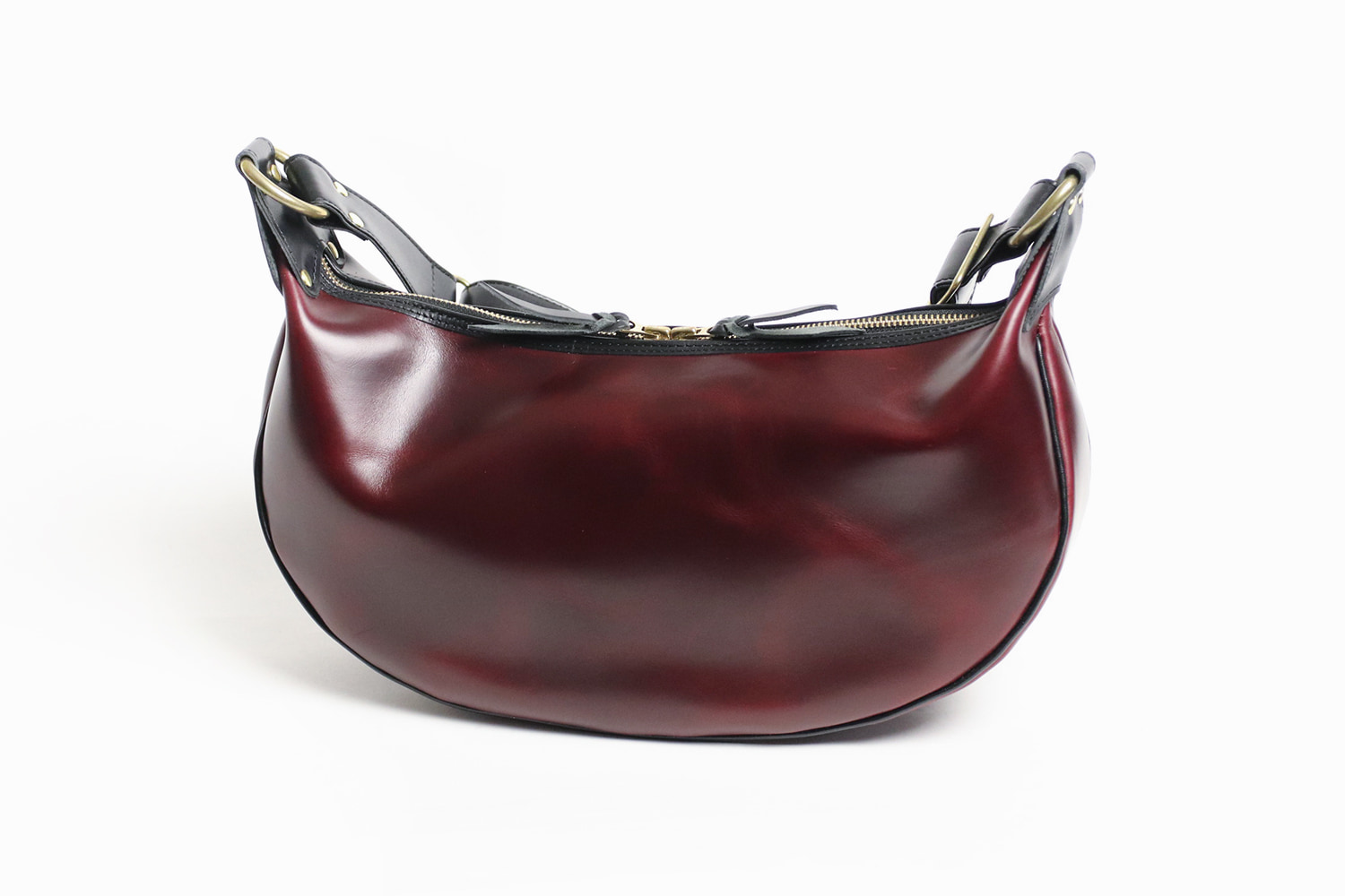 INCEPTION インセプション Chromexcel Leather BANANA BAG 経年変化 を楽しめる 茶芯 ショルダーバッグ ボディバッグの画像