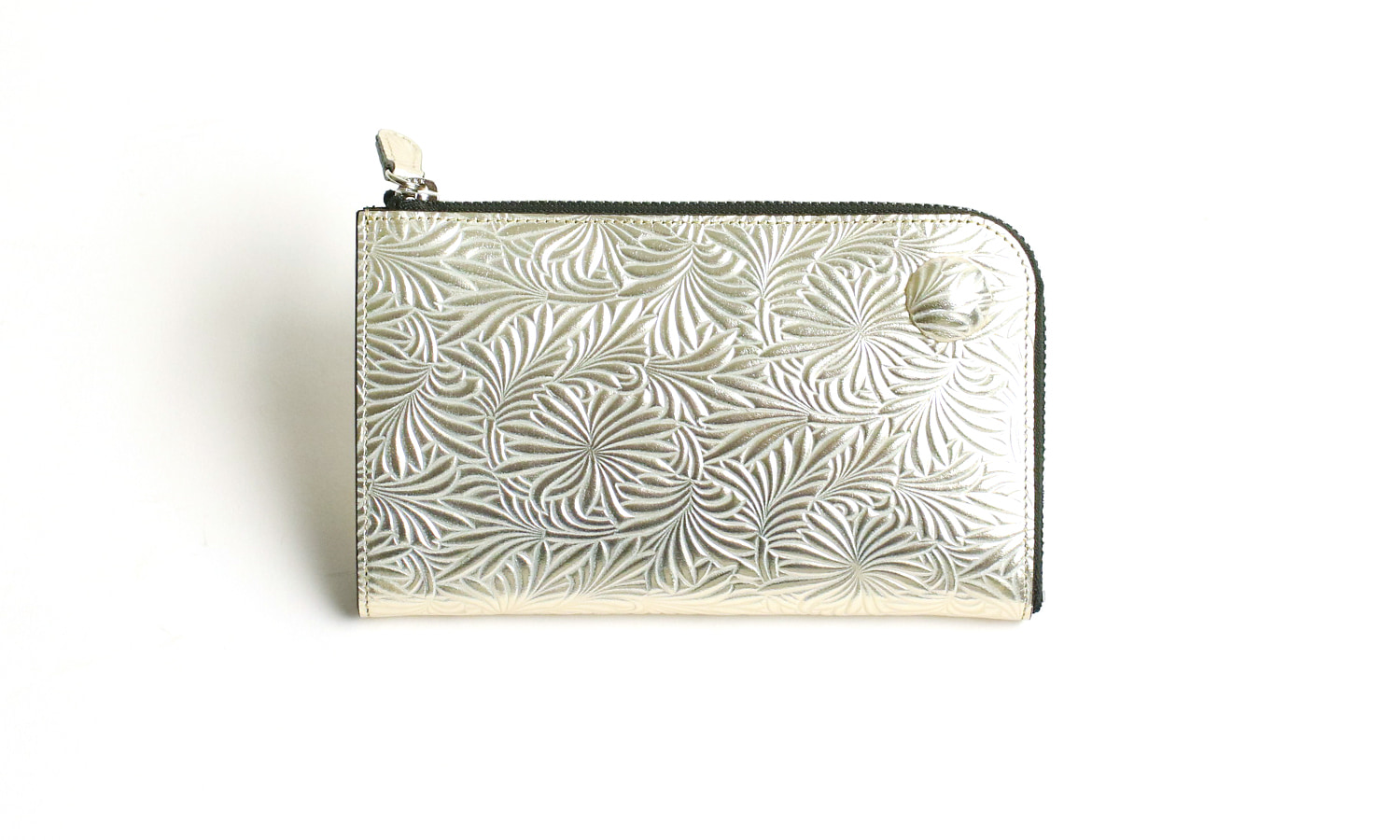 ARUKAN Neutral Gray上質な イタリーレザー の Lファスナー ミドルウォレット スリム 本革 革 レザー レディース | Neutral Gray | 02