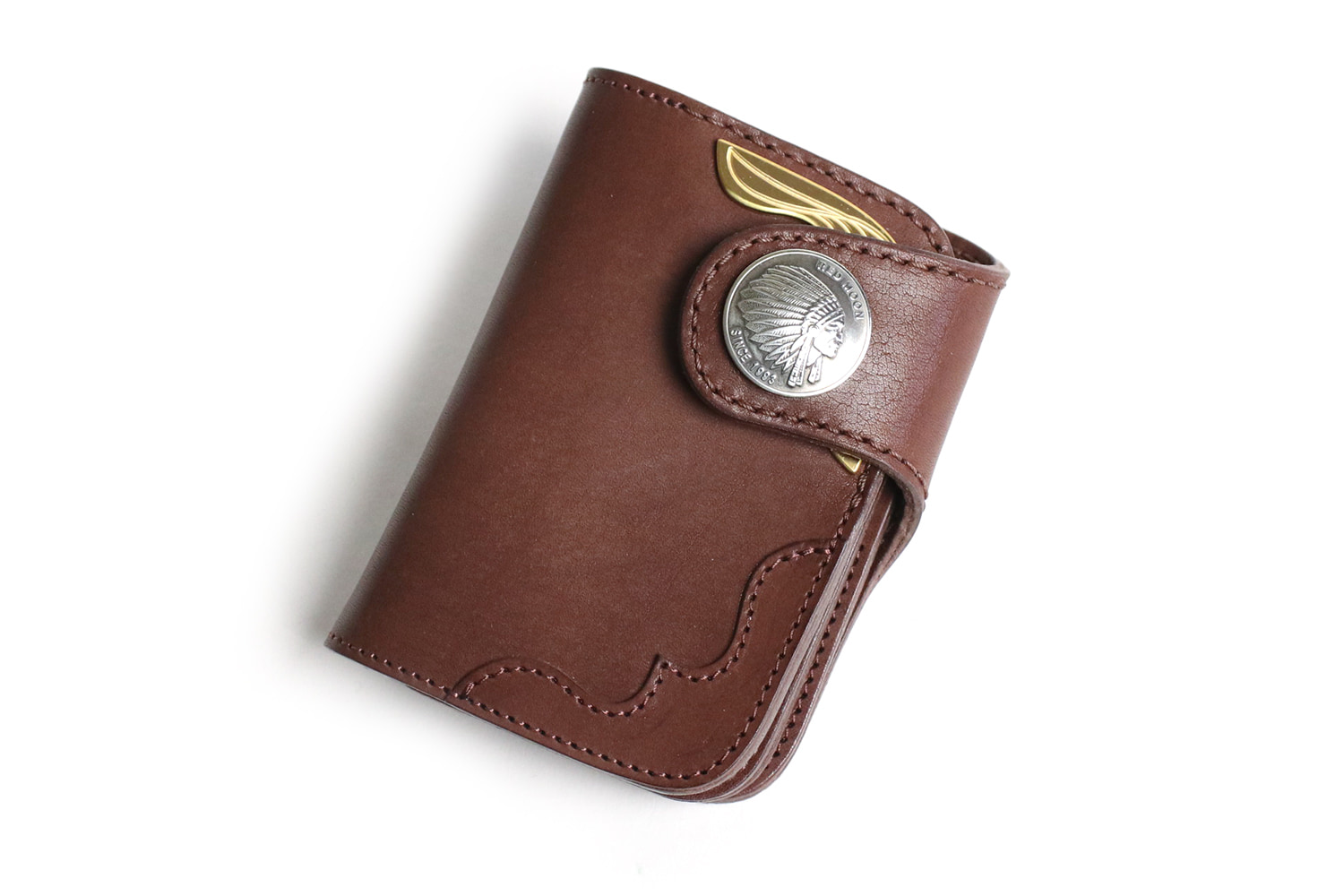 REDMOON レッドムーン Yellow Eagle ミドルウォレット 折財布 革財布の画像