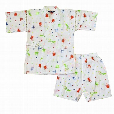 BREEZE 甚平 130cm 昆虫プリント BREEZE（ブリーズ）の「昆虫＆タイル柄甚平（浴衣）」 - WEAR