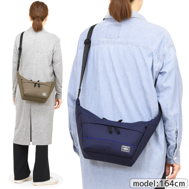ポーター ショルダーバッグ ナイロン ロゴ カーキ ムース ハーフムーン e28 ポーター ムース ショルダーバッグ（L）｜BORN FREE ONLINE SHOP