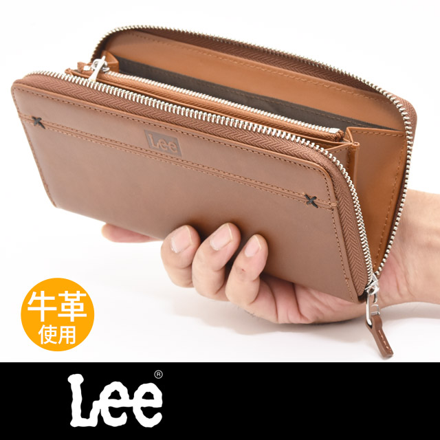 Lee（リー） 長財布 ラウンドファスナー クロスステッチデザイン
