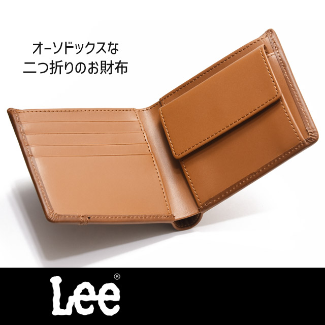 Lee リー 二つ折り 財布 小銭入れあり クロスステッチデザイン Lee リー 二つ折り 財布 小銭入れあり クロスステッチデザイン