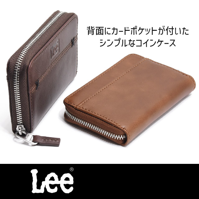 Lee（リー） 小銭入れ ラウンドファスナー コインケース クロス