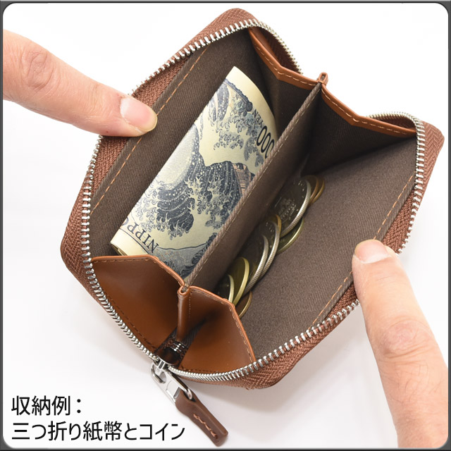 Lee（リー） 小銭入れ ラウンドファスナー コインケース クロス